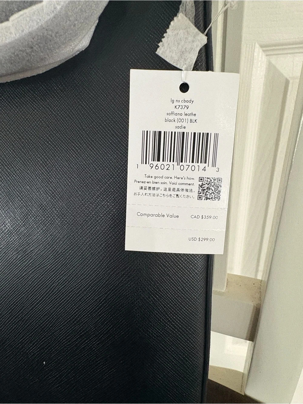 Kate Spade New York: Black Leather Crossbody Bag- Brand New W/Tags - Picture 5 of 5